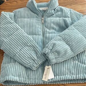 Koolaburra by Ugg Blue Ribbed Puffer Jacket